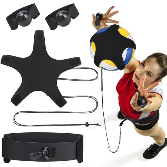TOBWOLF Volleyball Spike Trainer, Elastic Self-Training Volleyballs Resistance Band, Volleyball Equipment Training Aid Improves Serving, Jumping, Arm Swing Mechanics and Spiking Power - happygetfit.com