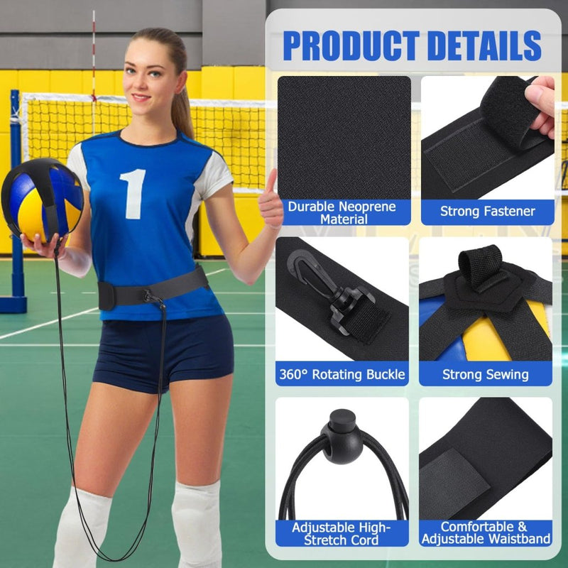 Laad afbeelding in Galerijviewer, TOBWOLF Volleyball Spike Trainer, Elastic Self-Training Volleyballs Resistance Band, Volleyball Equipment Training Aid Improves Serving, Jumping, Arm Swing Mechanics and Spiking Power - happygetfit.com
