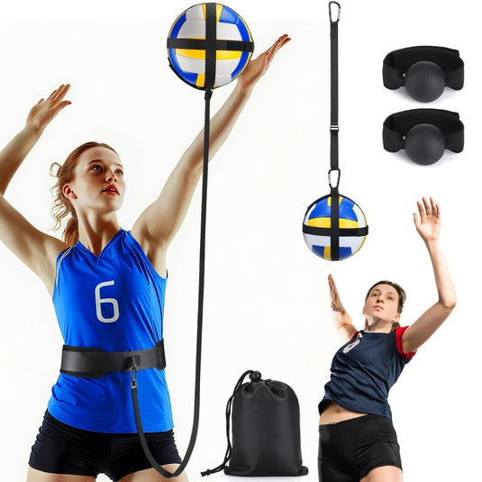 TOBWOLF Volleyball Spike Trainer, Elastic Self-Training Volleyballs Resistance Band, Volleyball Equipment Training Aid Improves Serving, Jumping, Arm Swing Mechanics and Spiking Power - happygetfit.com