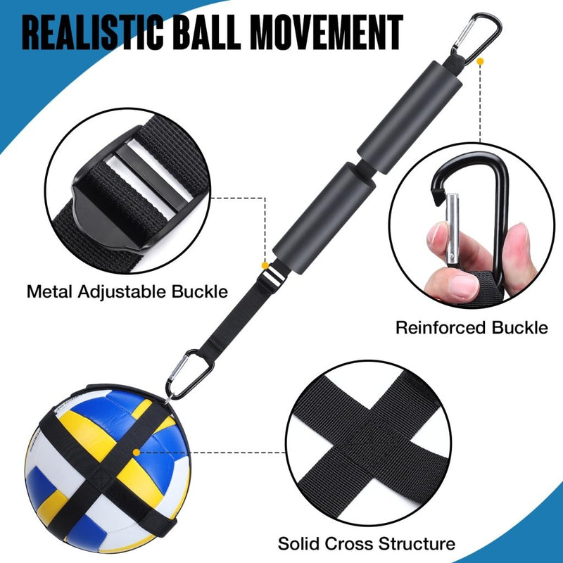 Laad afbeelding in Galerijviewer, TOBWOLF Volleyball Spike Trainer, Elastic Self-Training Volleyballs Resistance Band, Volleyball Equipment Training Aid Improves Serving, Jumping, Arm Swing Mechanics and Spiking Power - happygetfit.com
