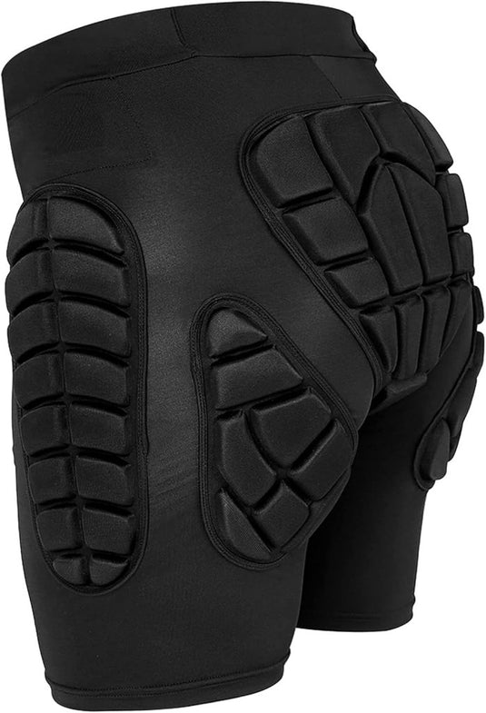 TOM SHOO Beschermende broek voor heren en dames, gevoerde beschermbroek, heupbescherming, ademend, voor schaatsen, skiën, skaten, snowboarden - happygetfit.com