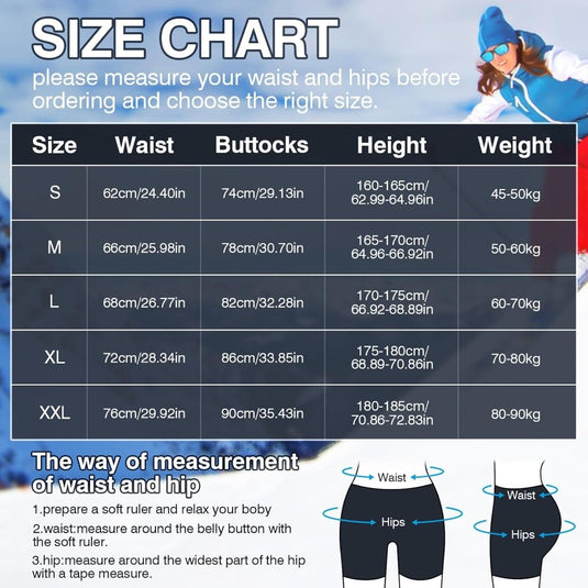 TOM SHOO Beschermende broek voor heren en dames, gevoerde beschermbroek, heupbescherming, ademend, voor schaatsen, skiën, skaten, snowboarden - happygetfit.com