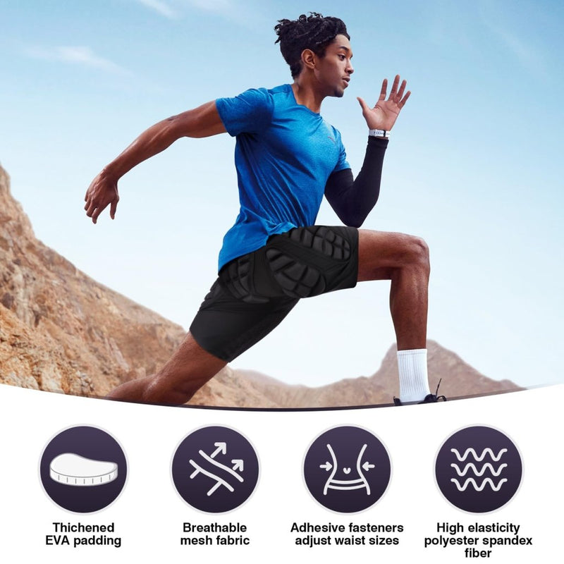 Load image into Gallery viewer, TOMSHOO 3D Hip Protective Snowboard Butt Pads Impact Shorts Tailbone Protection Crash Pants for Skiing Skateboarding, Men Women - happygetfit.com

