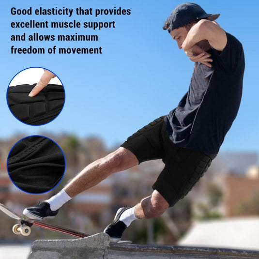 TOMSHOO 3D Hip Protective Snowboard Butt Pads Impact Shorts Tailbone Protection Crash Pants for Skiing Skateboarding, Men Women - happygetfit.com