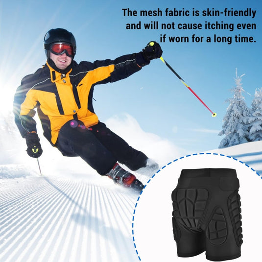 TOMSHOO 3D Hip Protective Snowboard Butt Pads Impact Shorts Tailbone Protection Crash Pants for Skiing Skateboarding, Men Women - happygetfit.com