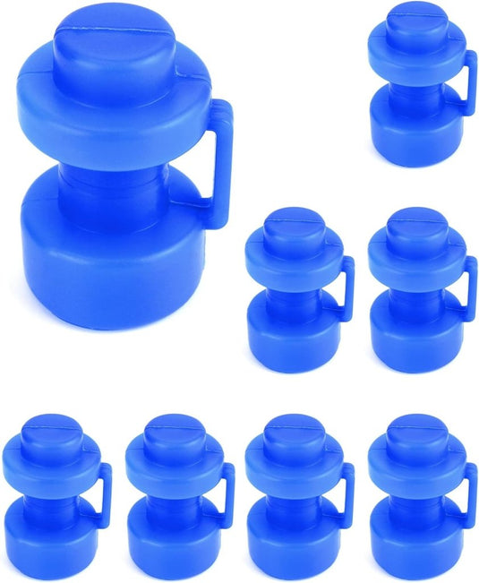 Trampoline paaldoppen 8 stuks voor 25 mm palen blauw – eindkappen – trampoline accessoires - happygetfit.com