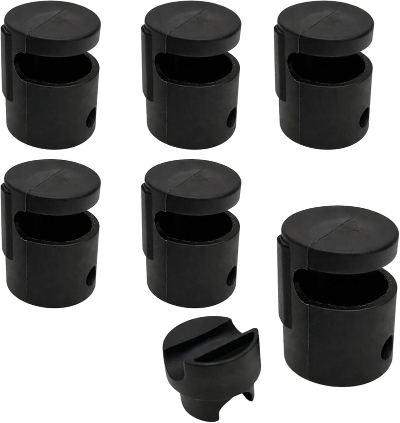 Carica immagine in Galleria Viewer, Trampoline paaldoppen 8 stuks voor palen tot 25 mm zwart – eindkappen – trampoline accessoires - happygetfit.com
