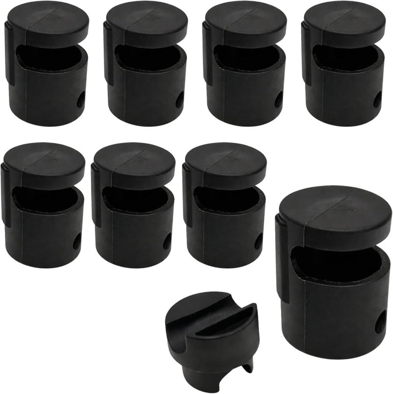Carica immagine in Galleria Viewer, Trampoline paaldoppen 8 stuks voor palen tot 25 mm zwart – eindkappen – trampoline accessoires - happygetfit.com
