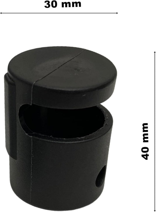 Trampoline paaldoppen 8 stuks voor palen tot 25 mm zwart – eindkappen – trampoline accessoires - happygetfit.com