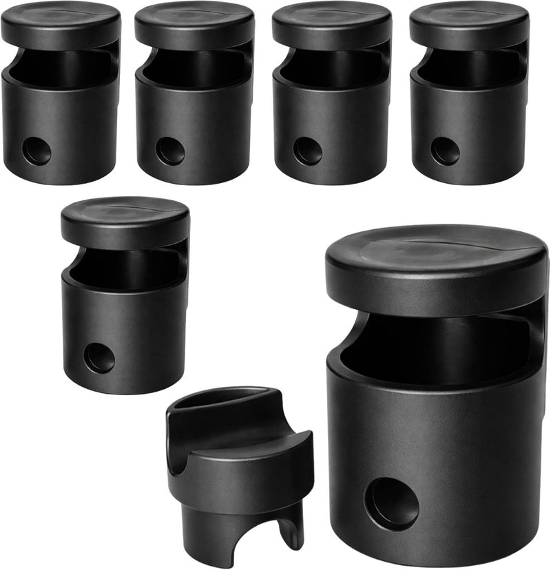 Carica immagine in Galleria Viewer, Trampoline paaldoppen 8 stuks voor palen tot 25 mm zwart – eindkappen – trampoline accessoires - happygetfit.com
