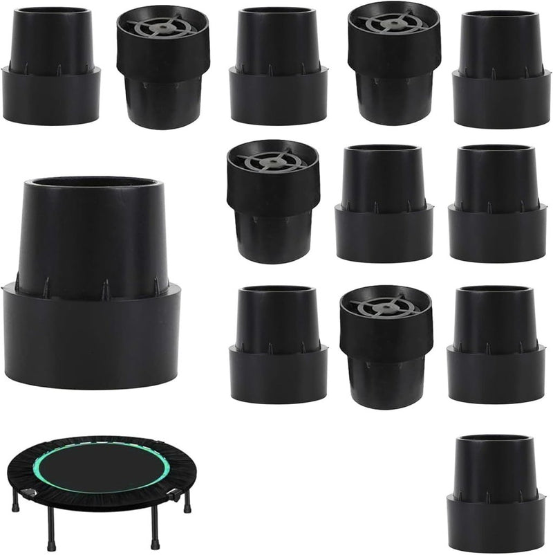 Laden Sie das Bild in Galerie -Viewer, Trampoline pootdoppen 12 stuks 25 mm van antislip rubber zwart – voetdoppen – trampoline accessoires - happygetfit.com
