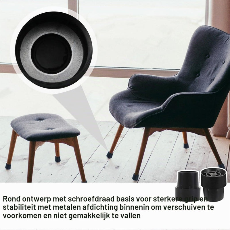 Laden Sie das Bild in Galerie -Viewer, Trampoline pootdoppen 12 stuks 25 mm van antislip rubber zwart – voetdoppen – trampoline accessoires - happygetfit.com

