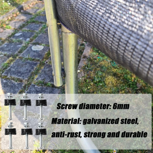 Trampoline schroeven 10 stuks met kunststof bevestiging – bevestigingsbouten – trampoline accessoires - happygetfit.com
