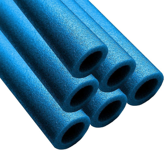 Trampoline stangbescherming 6 stuks 180 cm van PE-schuim blauw – schuimbuizen – trampoline accessoires - happygetfit.com