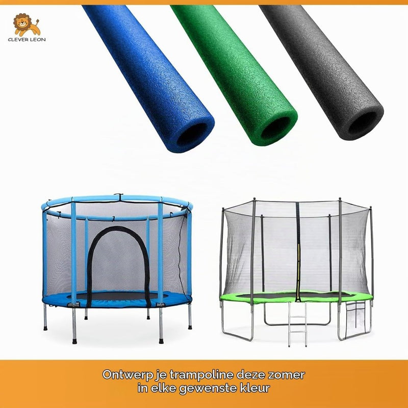 Laad afbeelding in Galerijviewer, Trampoline stangbescherming 8 stuks 180 cm van PE-schuim – schuimbuizen – trampoline accessoires - happygetfit.com
