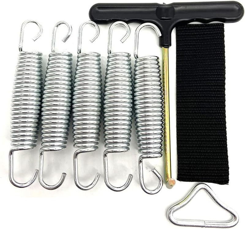 Carica immagine in Galleria Viewer, Trampolineveren 5 stuks 120 mm met veertrekker en driehoeksgesp – vervangingsveren – trampoline accessoires - happygetfit.com
