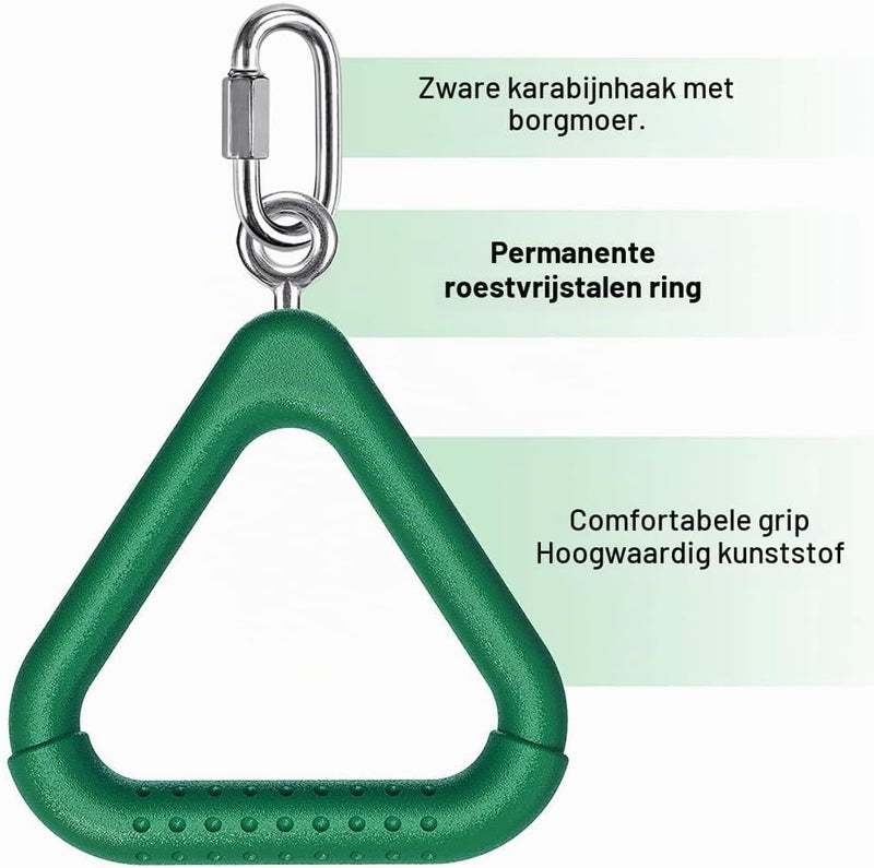 Load image into Gallery viewer, Trapeze ringen 2 stuks met karabijnhaken voor klimrek en schommel – monkey bars – speeltoestel accessoires - happygetfit.com
