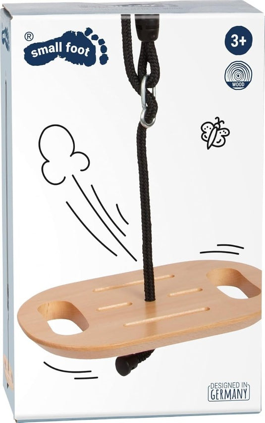 Trapezeschommel 2-in-1 met gymnastiekringen en verstelbare touwen tot 100 kg – houten schommel - happygetfit.com
