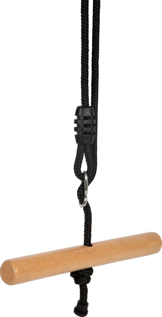 Chargez l'image dans la visionneuse de la galerie, Trapezeschommel 2-in-1 met gymnastiekringen en verstelbare touwen tot 100 kg – houten schommel - happygetfit.com
