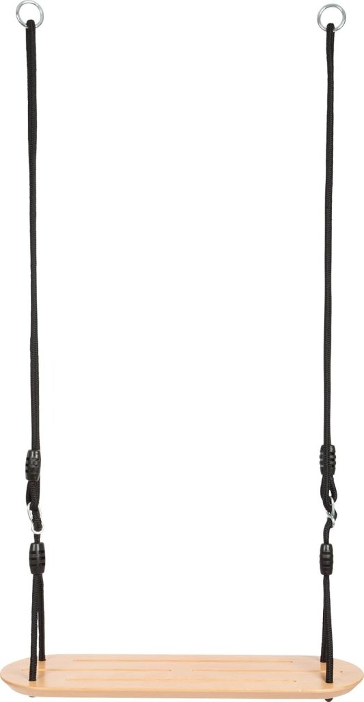 Chargez l'image dans la visionneuse de la galerie, Trapezeschommel 2-in-1 met gymnastiekringen en verstelbare touwen tot 100 kg – houten schommel - happygetfit.com
