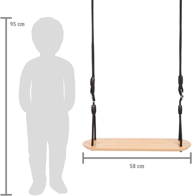 Chargez l'image dans la visionneuse de la galerie, Trapezeschommel 2-in-1 met gymnastiekringen en verstelbare touwen tot 100 kg – houten schommel - happygetfit.com

