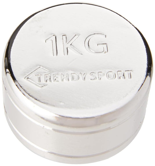 Trendy Sport Chroom dumbbell - 1 stuk - 5,0 kg - happygetfit.com