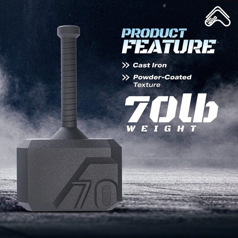 Load image into Gallery viewer, Tribe WOD Hammer Kettlebell 15-70lb + Adjustable | Cross Training Workout Equipment for Muscle Building, Cardio Fitness, Weights for Women &amp; Men | Strength Training Kettlebells- New - happygetfit.com
