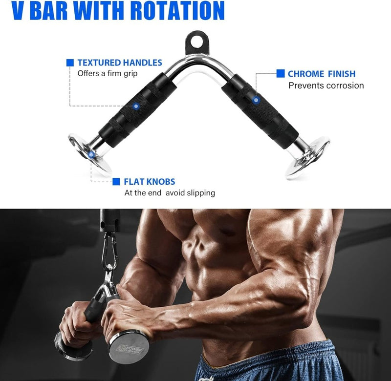 Load image into Gallery viewer, Triceps Pull Down Attachment, Kabelmachine Accessoires voor Home Gym, LAT Pull Down Attachment Gewicht Fitness - happygetfit.com
