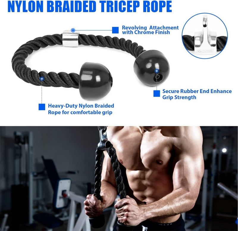 Load image into Gallery viewer, Triceps Pull Down Attachment, Kabelmachine Accessoires voor Home Gym, LAT Pull Down Attachment Gewicht Fitness - happygetfit.com
