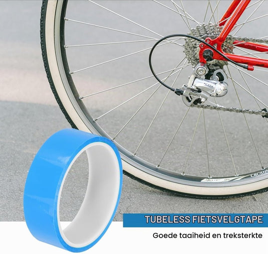 Tubeless velgtape 21 mm x 10 meter blauw zelfklevend – luchtdicht velglint – fiets accessoires - happygetfit.com