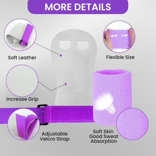 Turn grips voor kinderen met polsbandjes paars - happygetfit.com