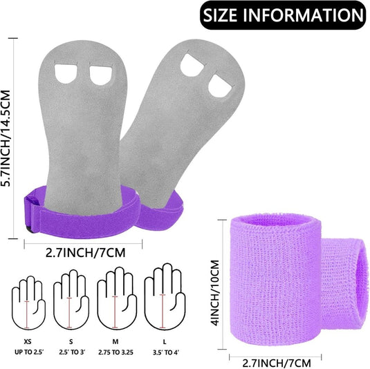 Turn grips voor kinderen met polsbandjes paars - happygetfit.com