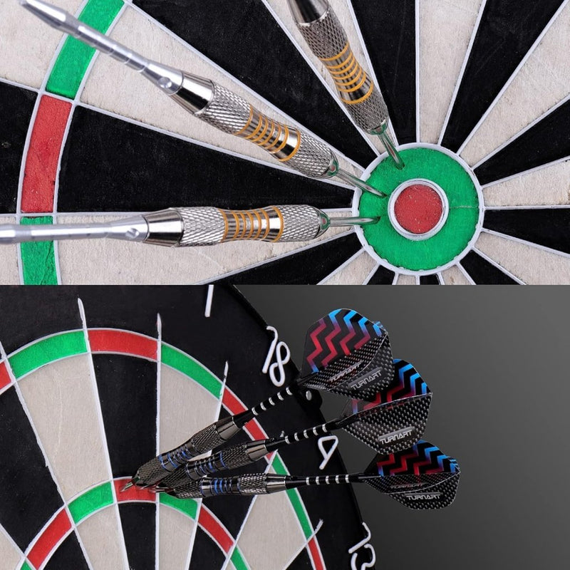 Load image into Gallery viewer, Turnart Darts Metal Tip Set Steel Tip Darts Darts Set Metal Tip Darts Set Professional Metal Darts 9 Pcs 24 Gram 20 O-Rings Aluminum Shafts 27 Extra Flights Darts Tool Exquisite Packaging (Gold) - happygetfit.com
