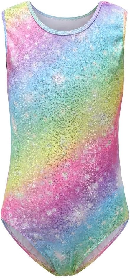 Turnpakje voor meisjes, lange mouwen, mouwloos, kleurverloop, glanzend, gymnastiekpanty voor dansen, ballet, gymnastiek, atletiek, peuters, meisjes - happygetfit.com