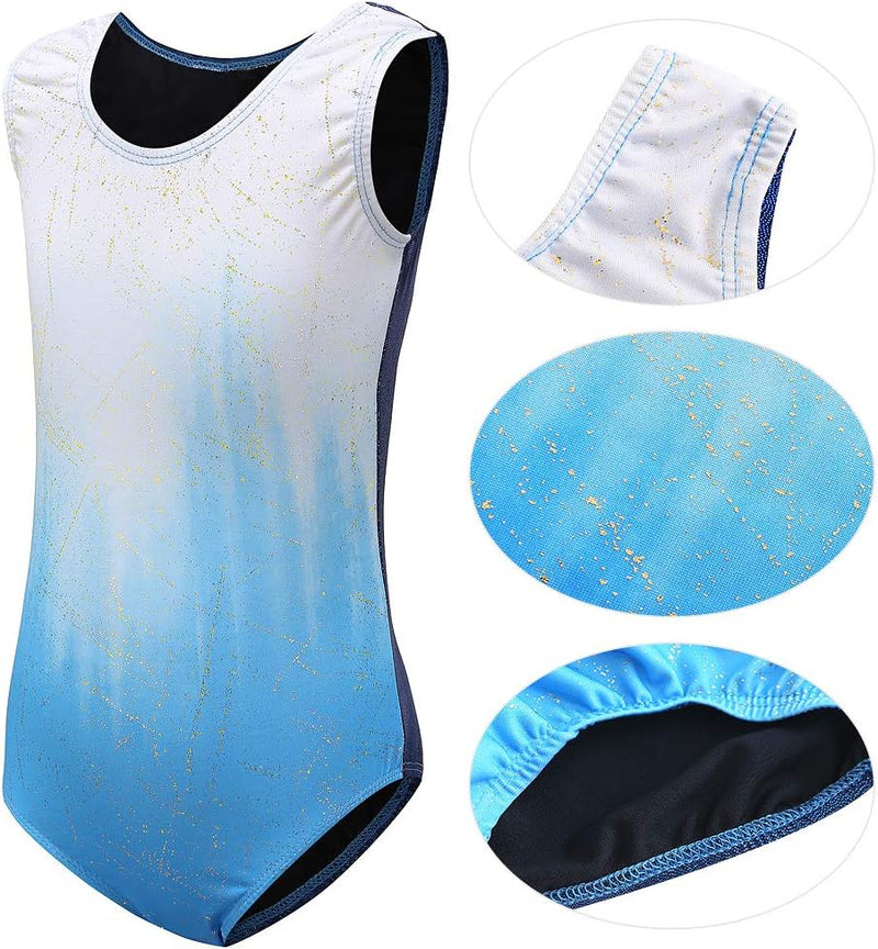 Load image into Gallery viewer, Turnpakje voor meisjes, lange mouwen, mouwloos, kleurverloop, glanzend, gymnastiekpanty voor dansen, ballet, gymnastiek, atletiek, peuters, meisjes - happygetfit.com
