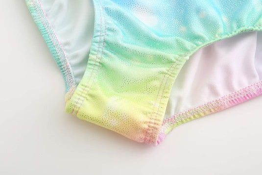 Turnpakje voor meisjes, lange mouwen, mouwloos, kleurverloop, glanzend, gymnastiekpanty voor dansen, ballet, gymnastiek, atletiek, peuters, meisjes - happygetfit.com