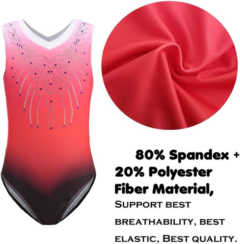 Load image into Gallery viewer, Turnpakje voor meisjes, lange mouwen, mouwloos, kleurverloop, glanzend, gymnastiekpanty voor dansen, ballet, gymnastiek, atletiek, peuters, meisjes - happygetfit.com
