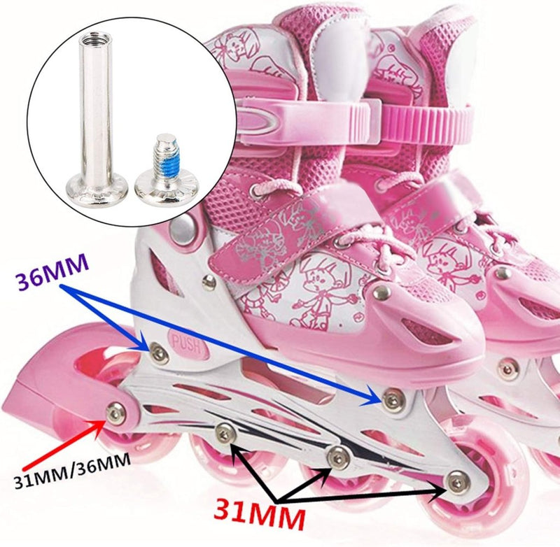 Load image into Gallery viewer, Tyenaza Schaatsen Schroeven - 10 stks Inline Skate Vervanging Schaatsen Schroeven Wielassen Reparatie Tool 31mm of 36mm Fittings Skates Wielassen Hardware - happygetfit.com
