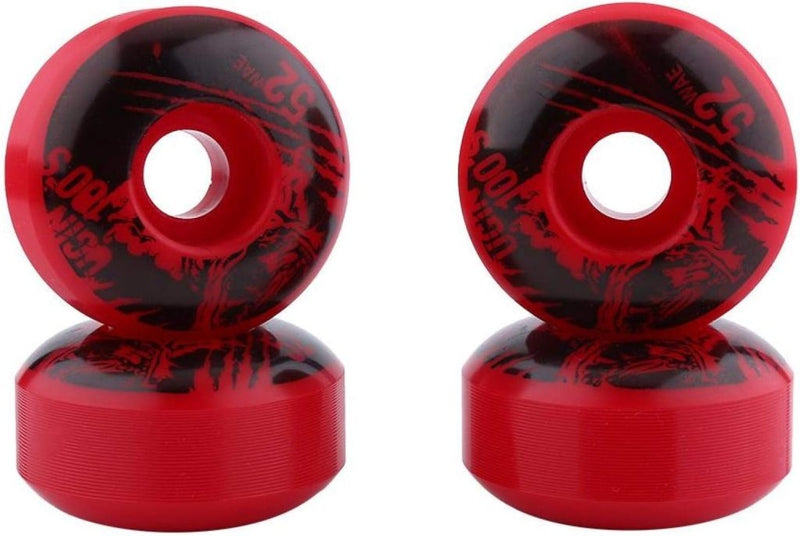 Load image into Gallery viewer, Tyenaza Skateboard Wielen, 52mm x 30mm 4 stks/set Outdoor Klassieke Duurzame PU Cruiser Longboard Skateboard Wielen(4 Kleuren) (Rood) - happygetfit.com
