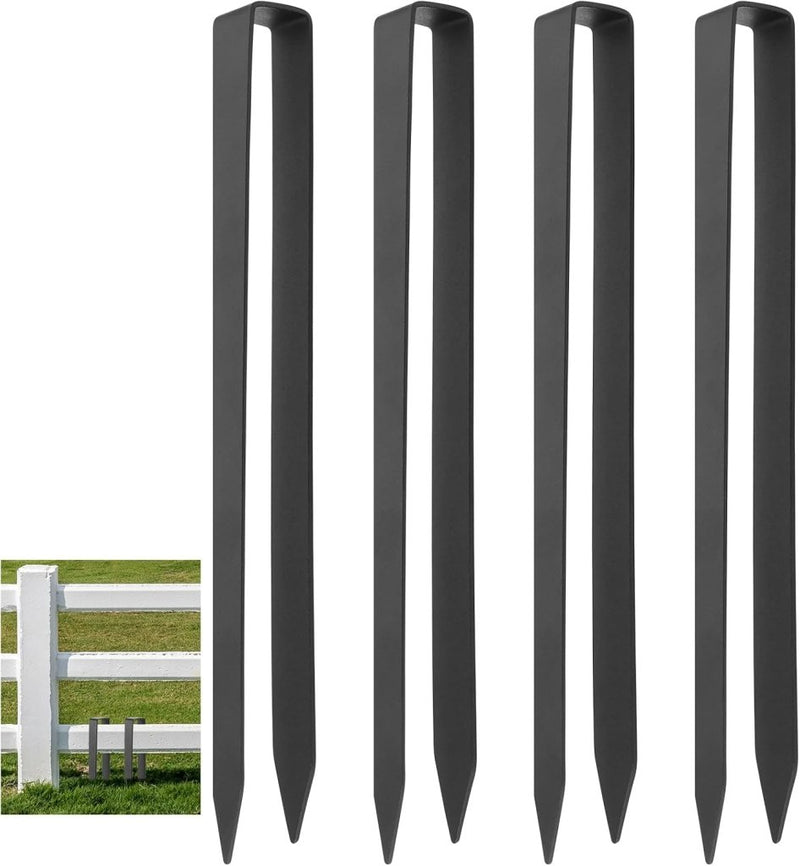 Carica immagine in Galleria Viewer, U-vormige grondankers 4 stuks 30 cm van gepoedercoat staal – tuinankers – trampoline haringen - happygetfit.com

