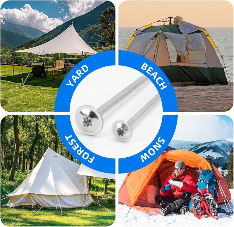 Carica immagine in Galleria Viewer, U-vormige grondankers 4 stuks 30 cm van gepoedercoat staal – tuinankers – trampoline haringen - happygetfit.com

