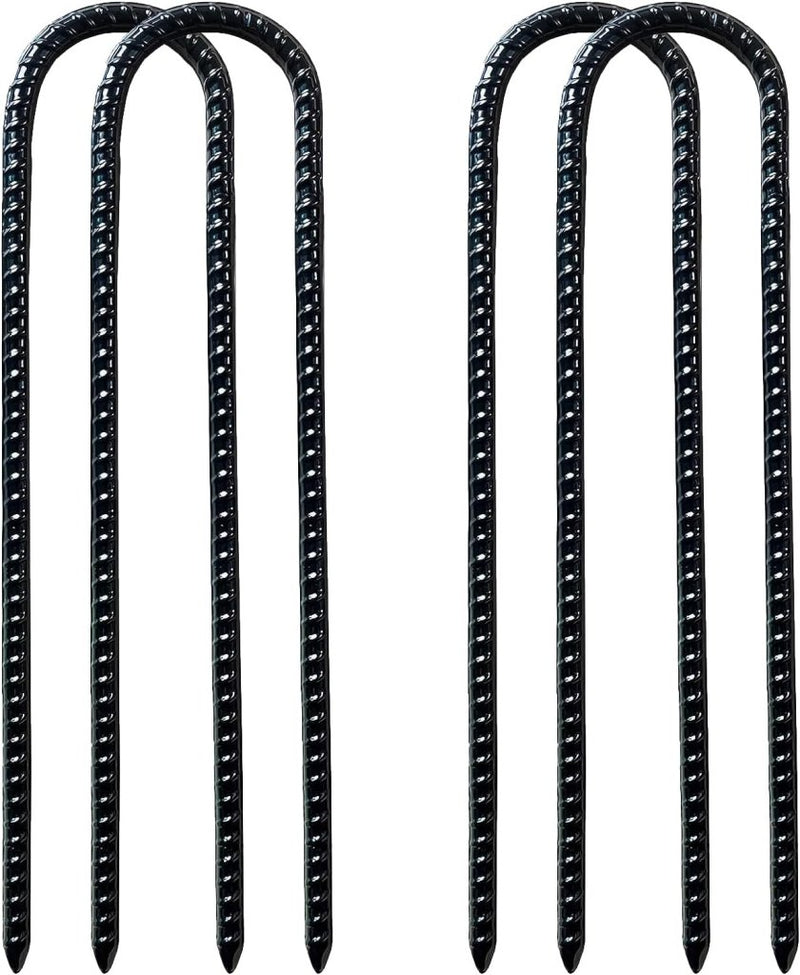Carica immagine in Galleria Viewer, U-vormige grondankers 4 stuks 30 cm van verzinkt staal – trampoline haringen – tuinankers - happygetfit.com
