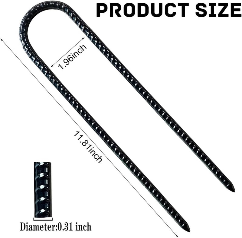 Carica immagine in Galleria Viewer, U-vormige grondankers 4 stuks 30 cm van verzinkt staal – trampoline haringen – tuinankers - happygetfit.com

