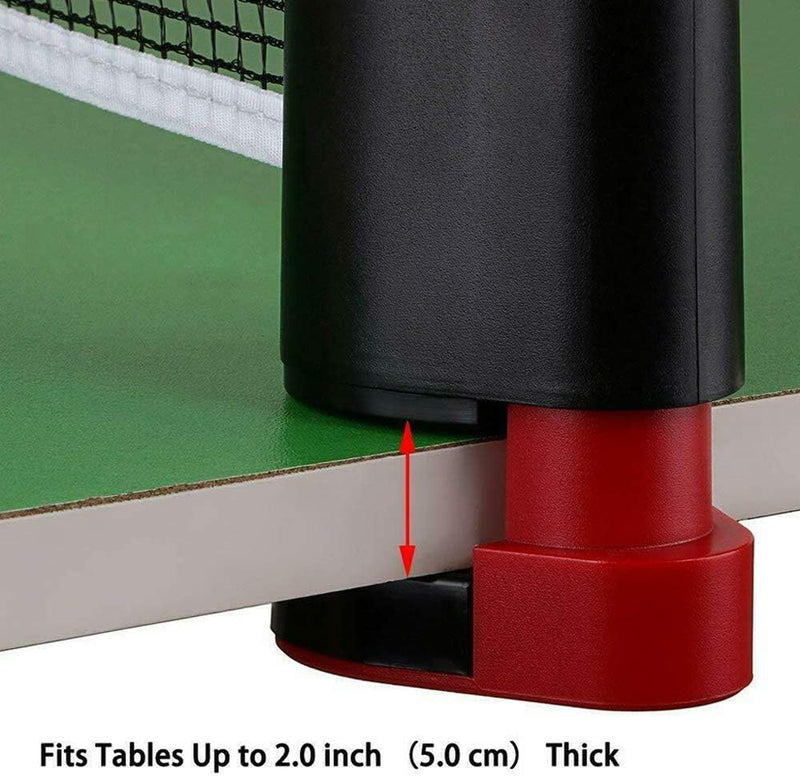 Load image in Gallery Viewer, Uitschuifbaar tafeltennisnet tot 190 cm met verstelbare klemmen voor tafels tot 5 cm dik – pingpongnet – tafeltennisaccessoires - happygetfit.com
