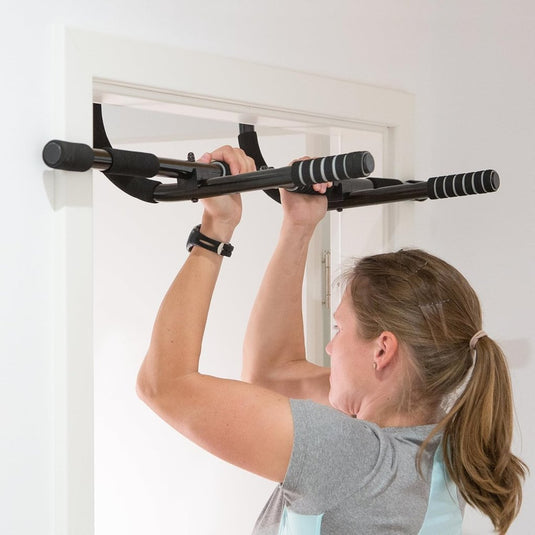 Ultrasport Pull-Up Bar, door rack, upper body trainer, multifunctional trainer, can be used without Drilling, training device for home and office, push-up bar, suitable for various exercises - happygetfit.com