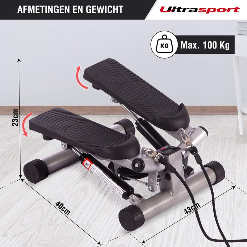 Laad afbeelding in Galerijviewer, Ultrasport Swing Stepper - hometrainer met trainingscomputer, compacte stepper voor been- en billentraining - happygetfit.com
