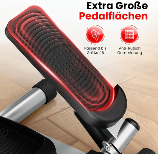 Ultrasport Swing Stepper - hometrainer met trainingscomputer, compacte stepper voor been- en billentraining - happygetfit.com