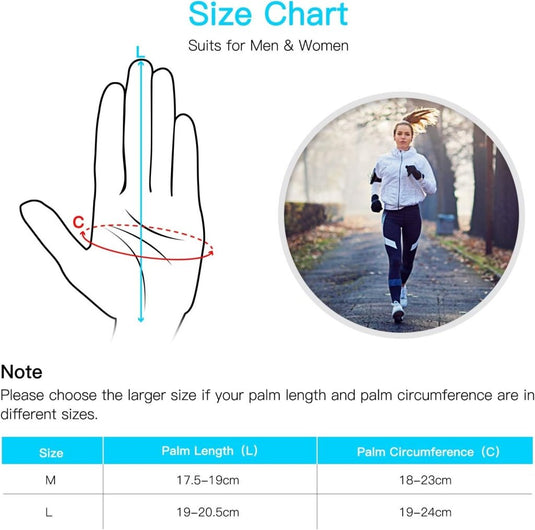 Unigear Touchscreen Handschoenen, Sporthandschoenen voor Dames en Heren, Outdoorhandschoenen, Warme Winddichte Winterhandschoenen, Antislip, Volledige Vingers voor Hardlopen, Autorijden, Fietsen - happygetfit.com
