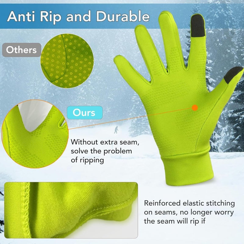 Laad afbeelding in Galerijviewer, Unigear Touchscreen Handschoenen, Sporthandschoenen voor Dames en Heren, Outdoorhandschoenen, Warme Winddichte Winterhandschoenen, Antislip, Volledige Vingers voor Hardlopen, Autorijden, Fietsen - happygetfit.com
