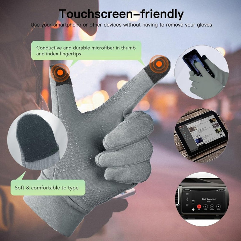 Laden Sie das Bild in Galerie -Viewer, Unigear Touchscreen Handschoenen, Sporthandschoenen voor Dames en Heren, Outdoorhandschoenen, Warme Winddichte Winterhandschoenen, Antislip, Volledige Vingers voor Hardlopen, Autorijden, Fietsen - happygetfit.com

